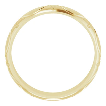 Men's Patterned Wedding Band