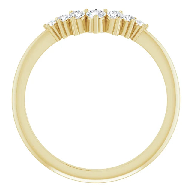 Curved Contour Wedding Band