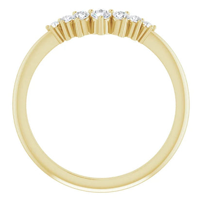 Curved Contour Wedding Band