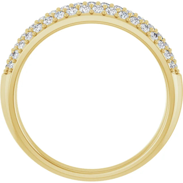 Pave Cluster Anniversary Ring