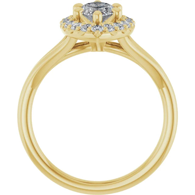 Marquise Halo Style Engagement Ring