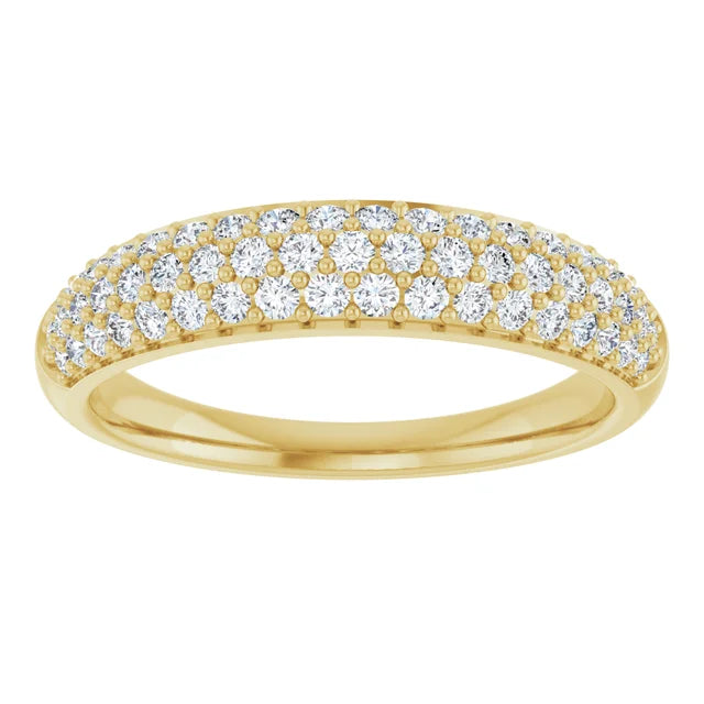 Pave Cluster Anniversary Ring