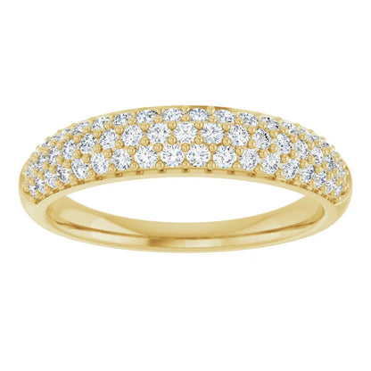 Pave Cluster Anniversary Ring