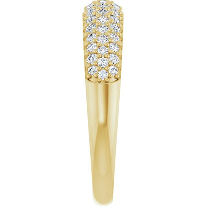 Pave Cluster Anniversary Ring