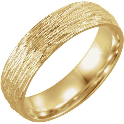 Men's Patterned Wedding Band