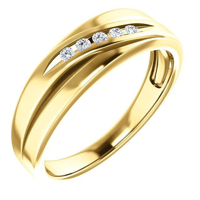Men's Diamond Wedding Band - I Heart Moissanites