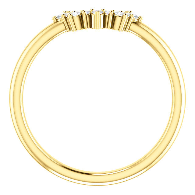 Diamond Contour Wedding Band - I Heart Moissanites