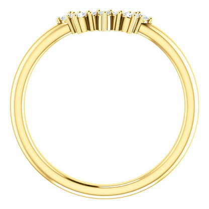 Diamond Contour Wedding Band - I Heart Moissanites
