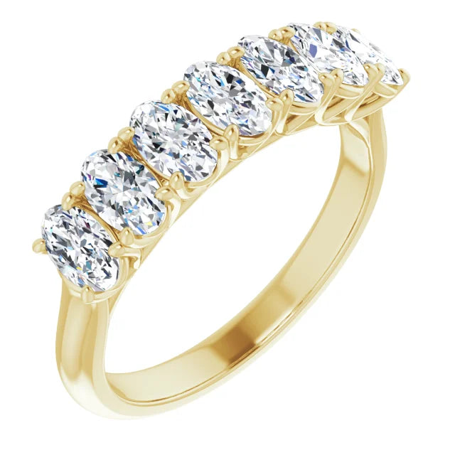 Seven Stone Oval Cut Anniversary Band