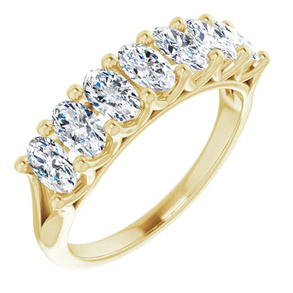 Seven Stone Oval Cut Anniversary Band