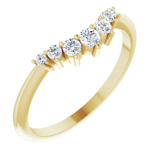Curved Contour Wedding Band