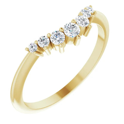 Curved Contour Wedding Band